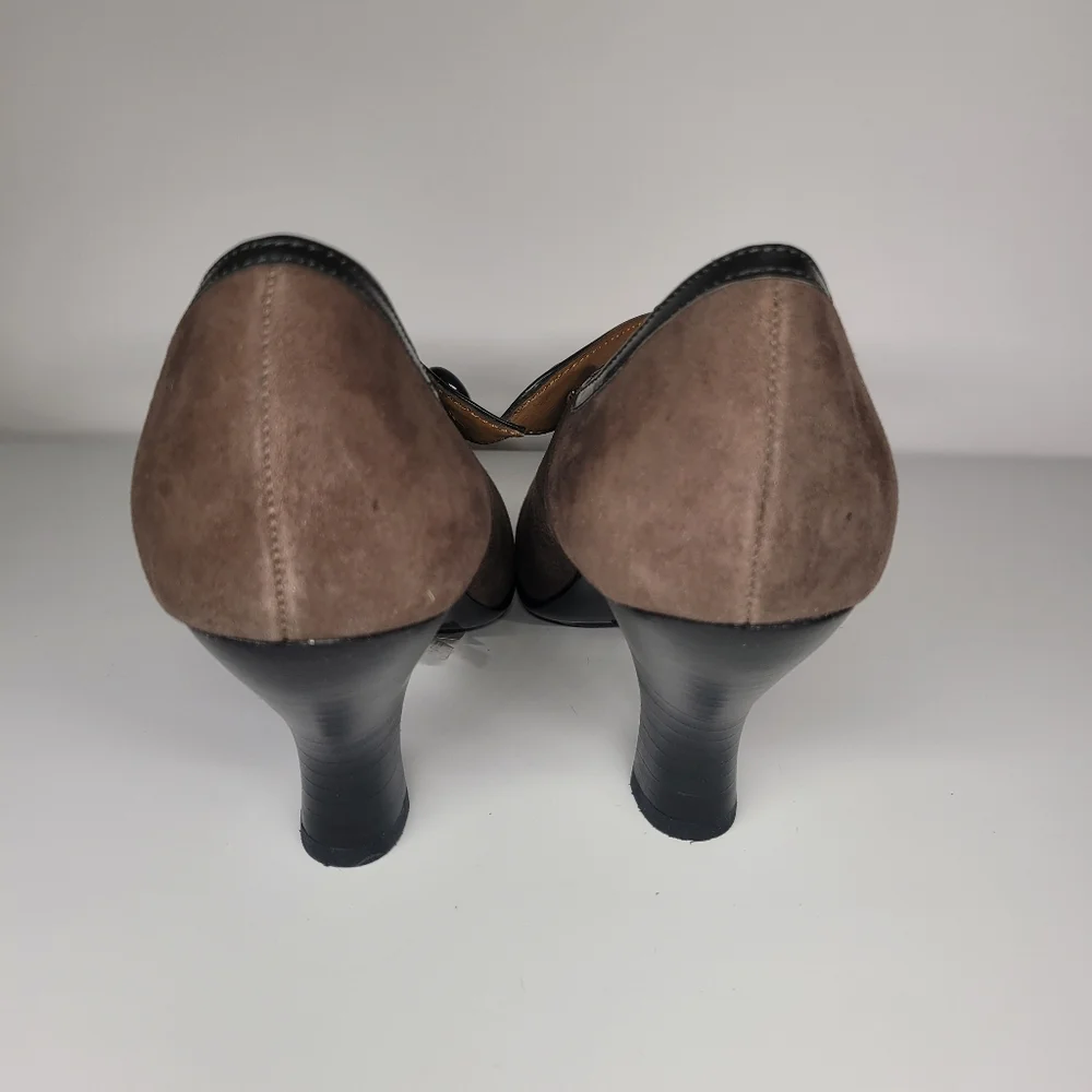 Sofft Women’s Vasta Mary Jane T Strap Kitten Heels Size 7.5 Nimbus Grey/Charcoal - Picture 5 of 11